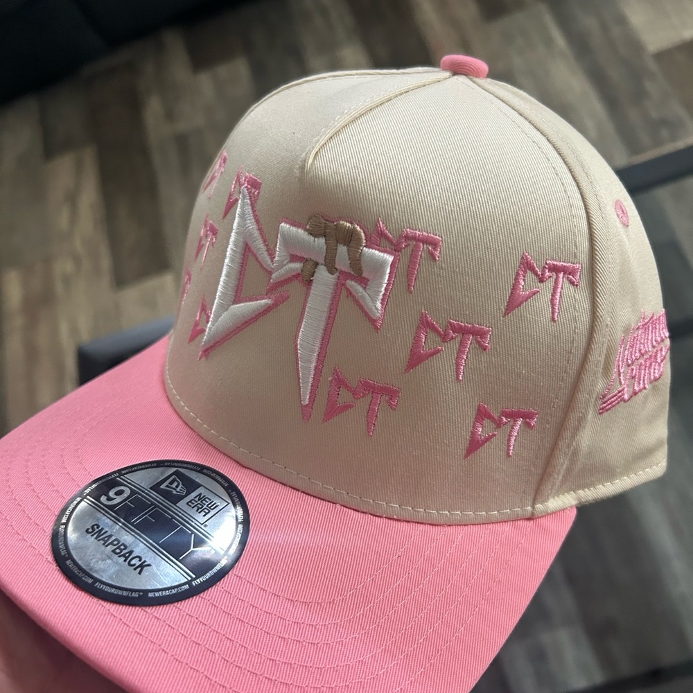 New Era Kids Snapback Hat - Pink and Tan